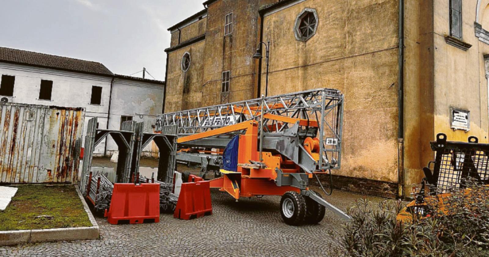 Lavori in corso in chiesa a Rottanova