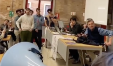 Calenda a Ca' Foscari, blitz del collettivo Sumud