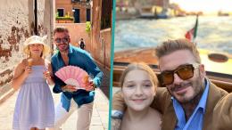 Beckham e la figlia Harper in vacanza a Venezia