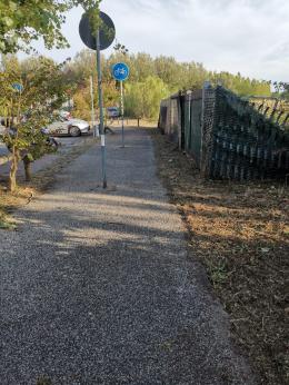 La pista ciclabile rimessa a nuovo