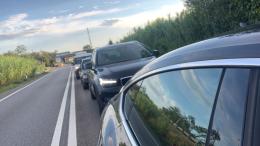 Schianto sul ponte, Romea bloccata