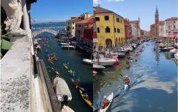 I colori delle canoe sul Lusenzo