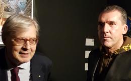 Varagnolo con Sgarbi e Grasso alla sua mostra