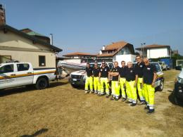 I volontari cavarzerani all’esercitazione di Valli