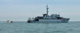 La nave Chioggia lascia il porto