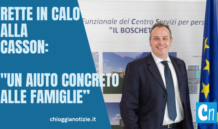 Rette in calo alla casa di riposo "Casson": "Un aiuto concreto alle famiglie”